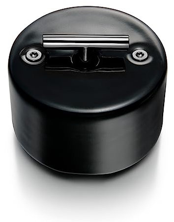 FONTINI - Va-et-vient metal nickel noire porcelaine noire DO