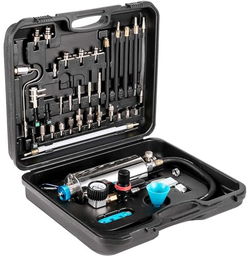 Unifizz Nicht zerlegbarer Einspritzdüsen-Reiniger, 600 ml, Auto-Kraftstoffsystem-Reiniger-Werkzeug-Set für Benzin-EFI-Drossel (0–140 PSI)