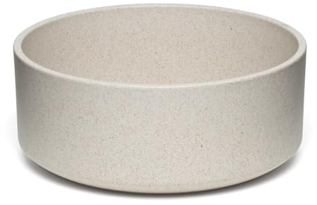 Loving Pets - Dolce Bamboo - Eco-Friendly Pet Bowls & Dishes for Dog, Cats, Puppy Food and Water Dish -Sustainable and Dishwasher Safe, Made with Real Bamboo (Small, Oat-Beige)