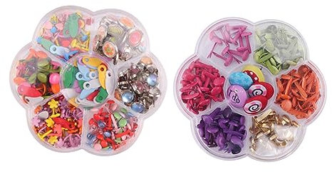 VILLFUL Boxen Gemischte Papierklammer-brads Handgefertigte DIY-brads Für Basteln Bastelmaterial Für Junge Mädchen Haltbares Material Ohne Verblassen