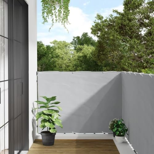 Homgoday Garten-Sichtschutz Sichtschutzzaun Balkonverkleidung Zaunblende Sichtschutz Sonnenschutz Windschutz Mit verstärkten Aluminiumösen Grau 1000x120 cm PVC