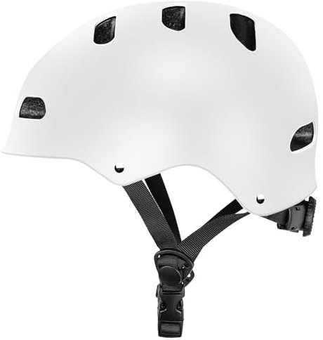 Skaterhelm Fahrradhelm für Damen Herren 59-62CM Robuster Stadthelm für den Alltag Verstellbar Unisex Schutzhelm für Skateboard E-Scooter Roller BMX