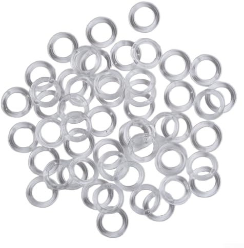 Easy to Use Clear Plastic Roman Blind Curtain Rings, 14mm Diameter, Transparent Color (20pcs)