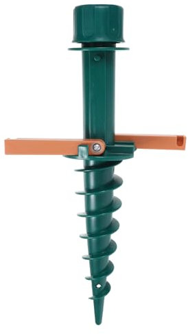 Happyyami Stall Regenschirm Strandsandanker Schirmständer Schirmspitze Schärfstäbe Sonnenschirmhalter Für Den Strand Sonnenschirmanker Strandanker Schirmhalterung Sport Green