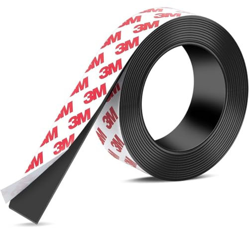 SIRLOMU 1 pezzo Magnetstreifen forte, Nastro magnetico A+B, Rotolo autoadesivo con righello, strisce magnetiche multiuso per casa, ufficio, scuola, organizzazione (2 mm x 20 mm x 2 m)