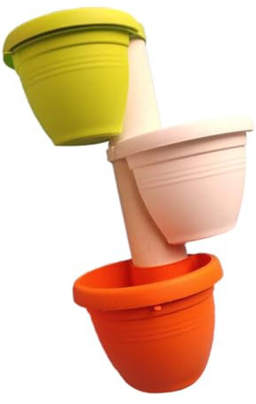 Toyvian 3pièces Pot De Fleurs Suspendu pour Maison Ornement De Pot De Fleurs avec Gouttière pour Plantes Et