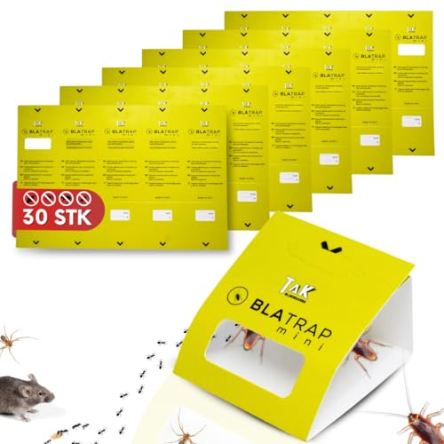 Premium Schabenfalle – 30x Kakerlaken Klebefallen – Giftfrei & Biozidfrei – Ungiftige Klebefalle für Insekten im Haushalt, Keller & Garage – Nur zur Überwachung (30 Stück)