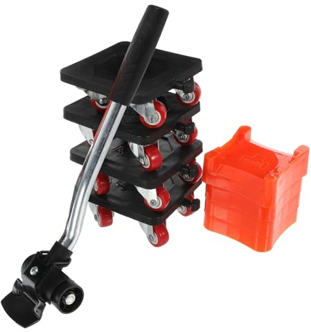 HOLIDYOYO Kit de Levage Meubles Lourds avec Roulettes Rotatives et Blocs Empilables Outil de Déplacement pour Appareils et Meubles sur Sols Variés Accessoire Pratique pour Déménagement et