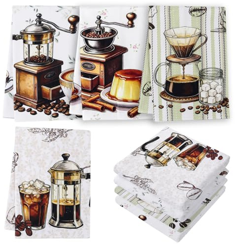 SEANSELO 4er Set Mikrofaser Geschirrtücher 40x60cm, Weich, Pflegeleicht | Saugstark, Schnelltrocknend, Maschinenwaschbar, Farbenfroh, Für Küche, Bad, Als Geschenk, Kein Fusseln, Geruchsneutral.