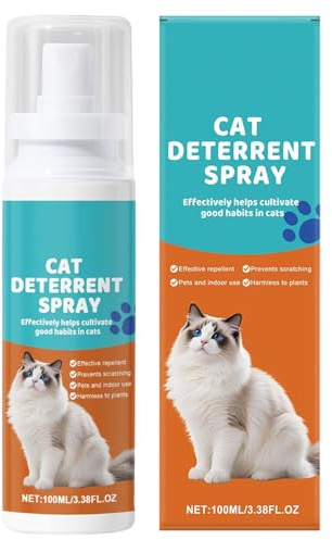Gosgjmep Cat Repellent Spray | 3.4 fl oz (100 ml) Gentle Pet Kitten Training Aid | Furniture Protector for Cats, Sofa, Carpet, Floor, Cord, Plants, Shoes, Walls and Indoor Use | Pet Protection Spray
