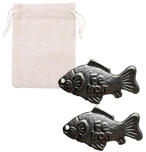 Iron Fish Cook's Tool & Gadget Sets (Silver, 2 Pack) Cast Iron Fish for Cooking, Safe Kitchen Gadget for Daily Use