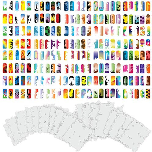 Custom Body Art Airbrush Nail Stencils - Nail Art Stencils Series #10