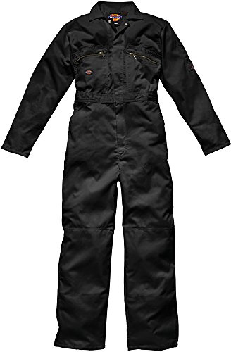 Dickies WD4839 BK 36R Size 46 Redhawk Overall with Zip Front - Black