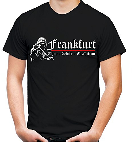 Frankfurt Ehre & Stolz T-Shirt | Hessen | Fussball | Männer | Herrn | am Main | Hemd | Ultras | Fanshirt | Trikot | FB (XL)