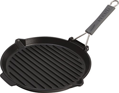 STAUB 1202023 - Grill Redondo, Color Negro, tamaño 27 cm