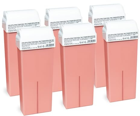 6x SieDepil Wachspatrone Pink Titanium, Breit 100ml