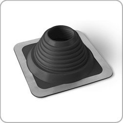 Roof Flashing, Low Temperature,171mm to 343mm (7 to 13) Diameter, Black, Flue Liner, Chimney Pipe ducting, Weather Seal
