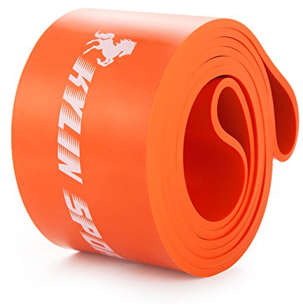KYLIN SPORT Widerstandsband für Training/Yoga/Pilates, Unterstützung bei Klimmzügen, elastisches Band für Crossfit/Gymnastik/Kraftdreikampf, RB01, Orange - 85 to 230 Pounds (3.25  x 41)