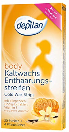 Waxing Streifen depilan Kaltwachsstreifen body waxing, 2er Pack (2 x 20 Streifen)