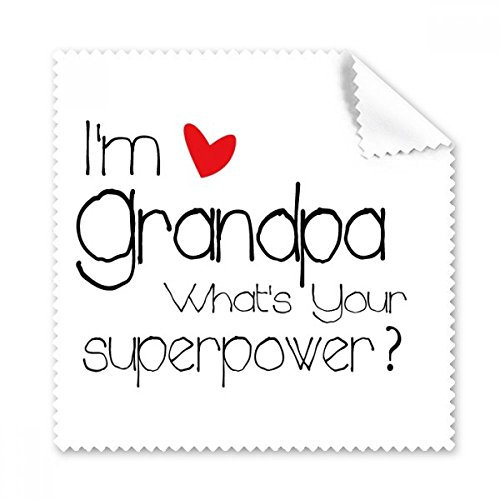 I'm a Grandpa What's your Superpower Best Grandfather Glasses Cloth Cleaning Cloth Gift Phone Screen Cleaner 5pcs