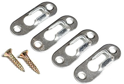 AWEHIRU 20 Stk Bild Frame Uhr Metall Schlüsselloch hängenden Haken Platte