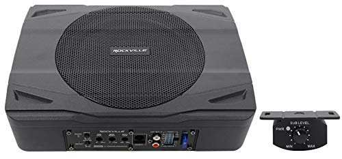 Rockville SS8P 400w 8 smal undersäte aktiv driven bil/lastbil subwoofer sub