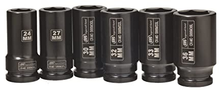 Ingersoll Rand Juego de Dados de Impacto SK6M6LN, Juego de Dados de Impacto de 3/4 Pulgadas, Juego Universal de Dados de Impacto Métricos