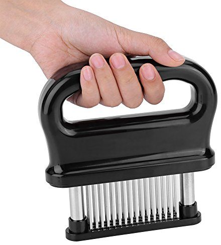 Hztyyier Fleischklopfer mit 48 Edelstahl Nadeln, Fleischzartmacher Meat Tenderizer Küche Kochwerkzeug zum Zartmachen Steak Rindfleisch