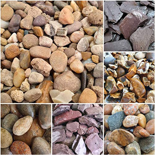 Elixir Gardens Aggregates Flowerbed Rockery Patio Path Driveway Ground Cover | Various types and qty (from 1kg to 800kg) available | Pea Gravel 10mm 1kg Sample