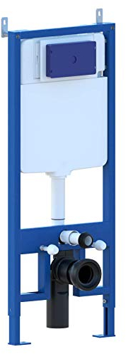 Vorwandelement-Sanitär-Set, Spülkasten, Vorwandelement-Rahmen aus Inox-Platte für hängende Sanitärkeramiken Wand-WC und Bidet