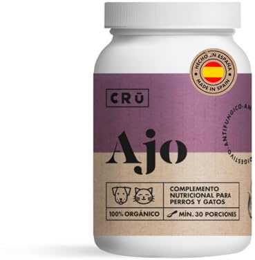 CRU - Complemento Nutricional para Perro y Gato - AJO Desparasitante 100% Natural, 200g