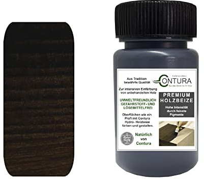 Holzbeize Pinselflasche 50ml. Beizprobe Retuschier Beize Reparaturflasche Holz Tischler Farbe Farbbeize Wasserbeize (Kolonialstil Dunkelbraun)