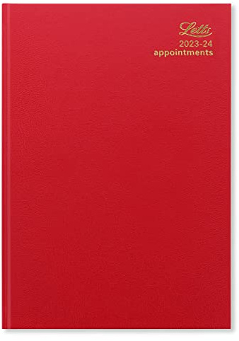 Letts Standard Schülerkalender 2023/2024, A4, Tagesansicht, mit Terminplaner, Rot