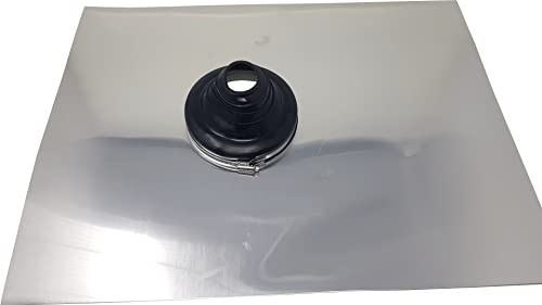 Aluminium Roof Flashing Weather Slate Pipe for Pitched Roofs (up to 200 deg C) for Flue Pipes | 50, 65, 75, 90, 110mm Diameter