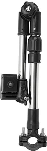 Porte-parapluie réglable en acier inoxydable pour vélo et fauteuil roulant - Rotation à 360° - Noir