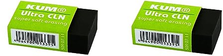 KUM 509.07.11 - Synthetik Radiergummi Ultra CLN SB, klein, schwarz, 1 Stück (Packung mit 2)