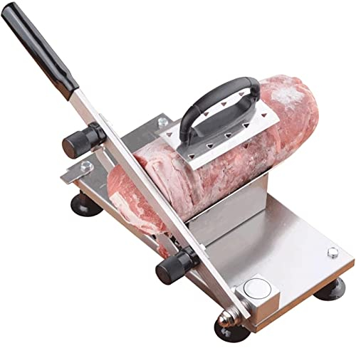 Cortadora de Carne para Uso doméstico o Comercial, cortadora de Carne Manual, cortadora de Carne congelada Manual, máquina de repollo, artículos de Cocina para Cocina (Color: Plata