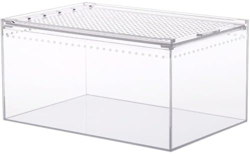 Ymxygz Terrario para Reptiles, Caja De Cría, Jaula De Alimentación Acrílica Transparente, Caja De Alimentación para Insectos, Araña, Lagarto, Escorpión