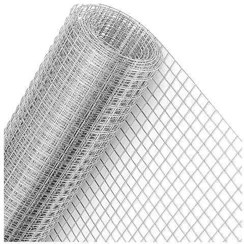 DTVEW 304 Edelstahl-Drahtgitter Metallgitter, 20mm/1,2mm Geländer-Treppen-Sicherheits-Masche, Geflügelzuchtnetz, Stahl-Metall-Gartendrahtgeflecht(0.8x20m)