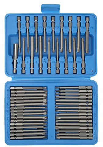VOBOR – Jeu D'Embouts de sécurité Extra Longs, 50 Pièces, Carrés, Plats, Hexagonaux, Couple de Couplage, Différentes Tailles, Embouts de Tournevis