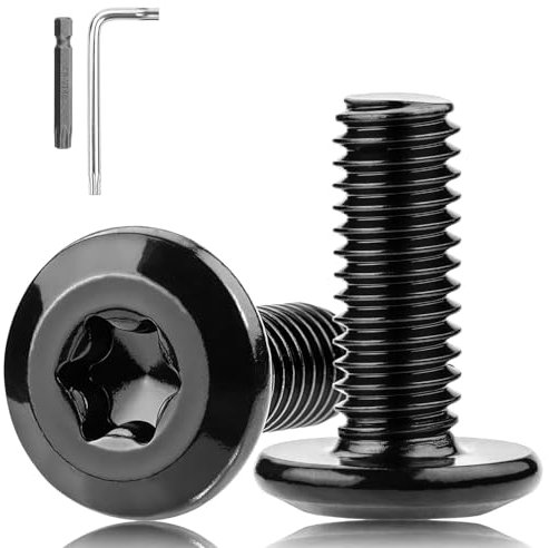 XRXYMQ 12 Pièces Vis Noir M8x16 mm Boulon Lnox M8 Boulons à Hexagonale Vis convient Aux Appareils Les Meubles à la Maison Machines Avec clé Torx Avec Clé à Tête de Tournevis