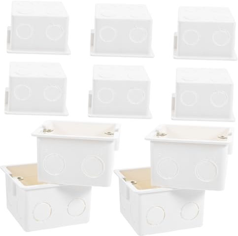 COOPHYA 10pezzi Scatola Di Derivazione Incasso Pvc Tipo Resistenti Per Prese e Interruttori Da Parete Montaggio Nascosto Protetto Contro Acqua e Corrosione Per Cablaggio Sicuro e Finiture