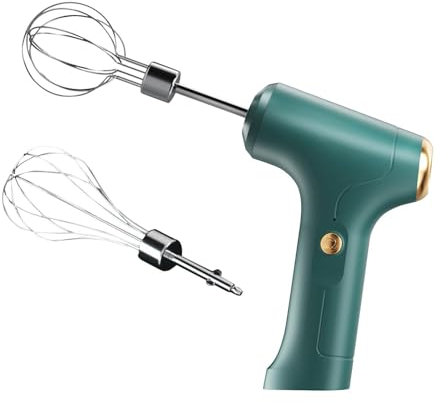 Batidora de huevos eléctrica: mezclador de mano de velocidad ajustable con accesorios de batidor | Herramienta de cocción inalámbrica para queso, crema, claras de huevo, mezclador de cocina de cui