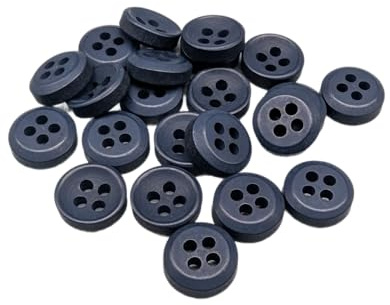 Botiboton - 50 Knöpfe für Hemden in warmen Farben - 5 Größen und 12 Farben zur Auswahl - mit 4 Löchern von 2 mm - Made in Spain - Versand aus Spanien - Farbe Marineblau, Größe 8 mm