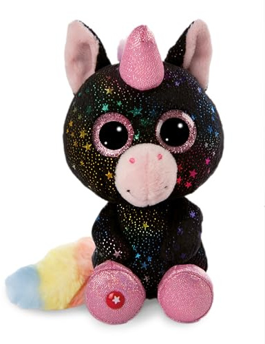 NICI GLUBSCHIS Kuscheltier Einhorn Vita-Mi 15cm - schwarz - Weiches Plüschtier – niedliches Stofftier zum Kuscheln & Spielen – tolle Geschenkidee für Kinder & Erwachsene - 62595