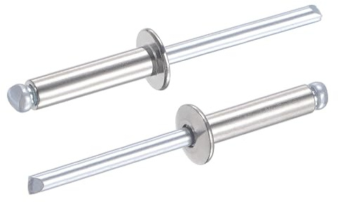 TA-VIGOR 25pcs 5mm x 20mm Blind Rivets, 304 Stainless Steel Pop Rivets with Flat Head, Open End Rivet for DIY and Outdoor Use, Rust Resistant Fixings