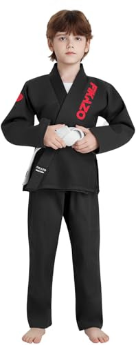 Fikazo Kids BJJ Gi | Brazilian Jiu Jitsu Uniform for Children Durable Pant & Jacket with Belt