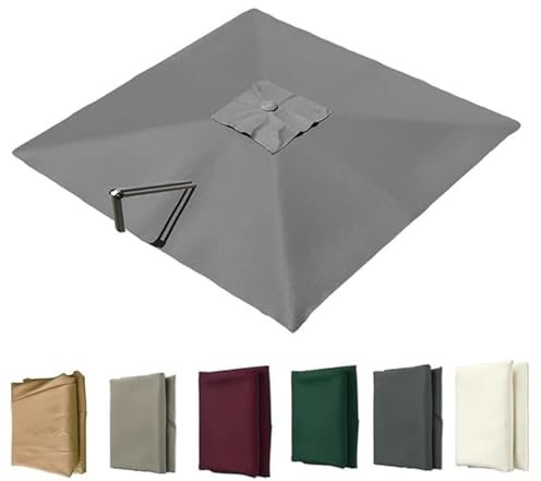 Telo di Ricambio for ombrellone a sbalzo Quadrato da 3,0 m, Telo di Ricambio for ombrellone da Giardino, Copertura di Ricambio con Protezione UV a 8 Stecche.(Light Grey,4 x 3.0m (13 x 9.8ft))
