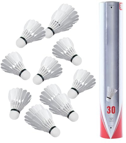 Übungs-Badminton-Federbälle, Sportqualitäts-Nylon-Federbälle, hervorragende Geschwindigkeitskontrolle, konsistente Flugbahn, federloses Trainingsgerät für Familie und Anfänger