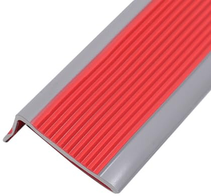 Marches Antidérapantes for Nez de Marche ,L Profilé Antidérapant Marche Bordure Bandes,En Caoutchouc PVC ,Montage Adhésif ,Découpe libre ,Ignifuge et imperméable ,50*25mm,pour Les Marches À Bord Droit